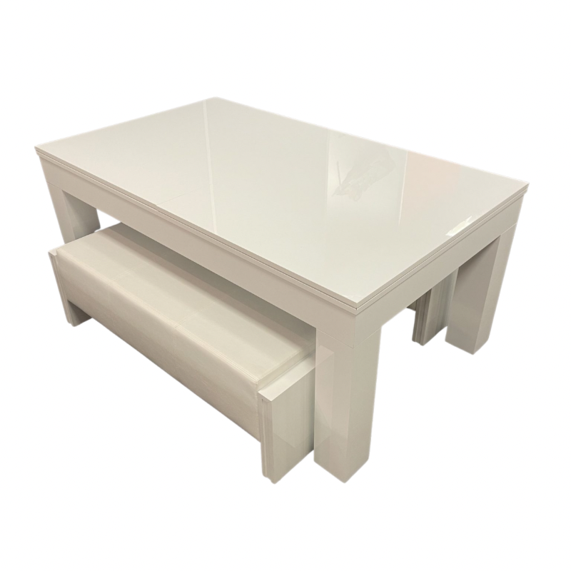 Duo Milano Pool Table White Gloss