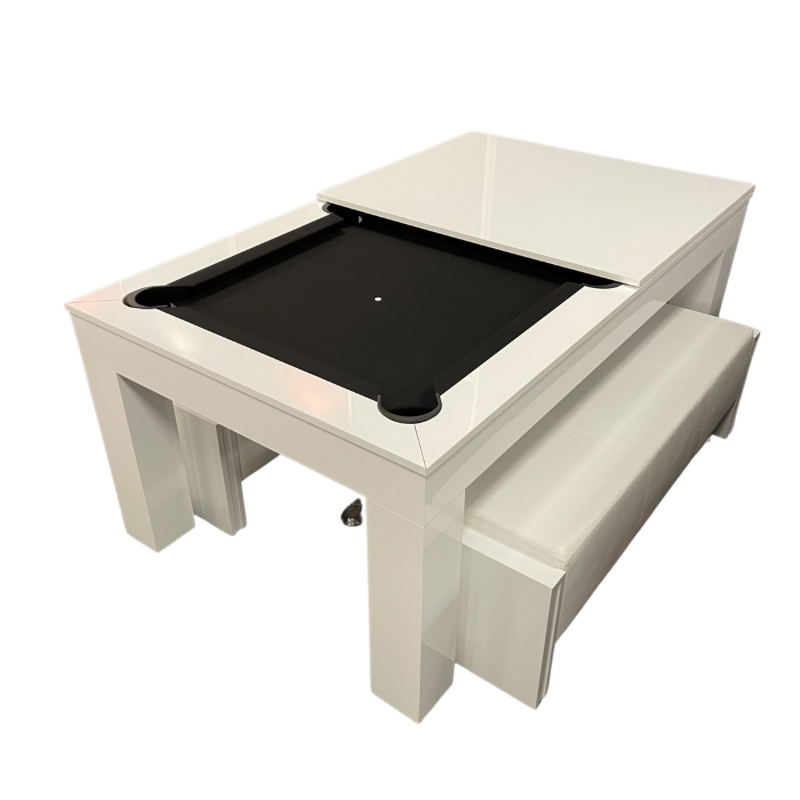 Duo Milano Pool Table White Gloss