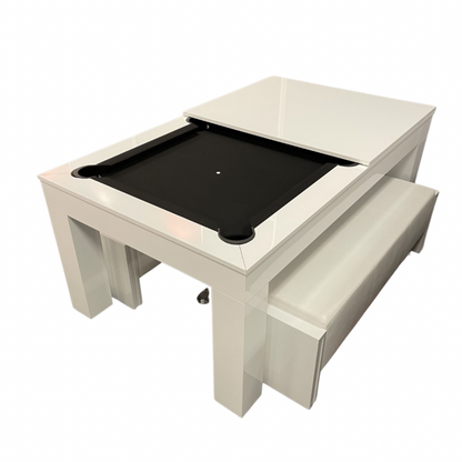 Duo Milano Pool Table White Gloss